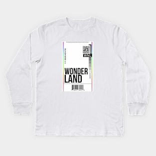 Wonderland ticket Kids Long Sleeve T-Shirt